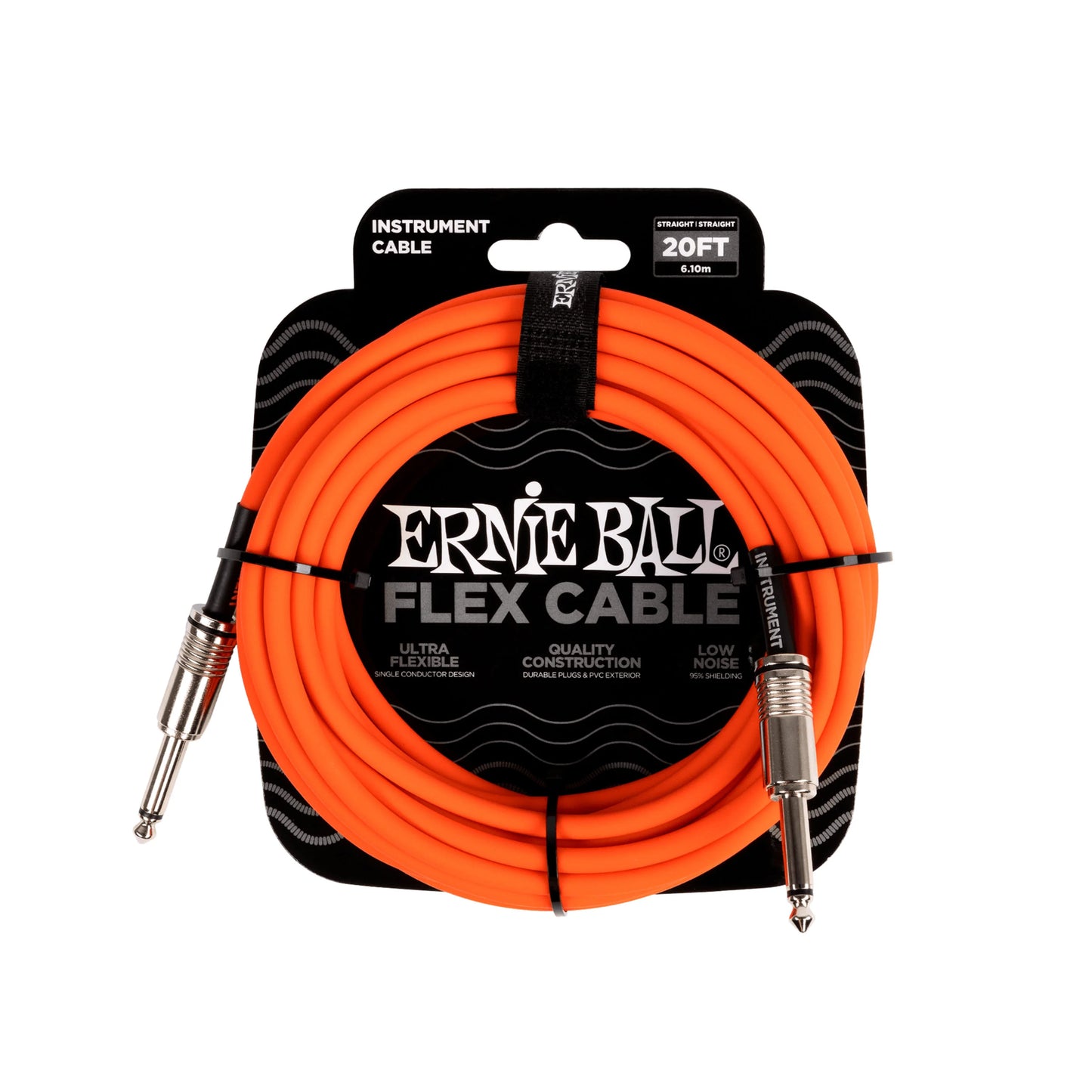CABLE PARA INSTRUMENTO ERNIE BALL FLEX P06421 6.10M. NARANJA