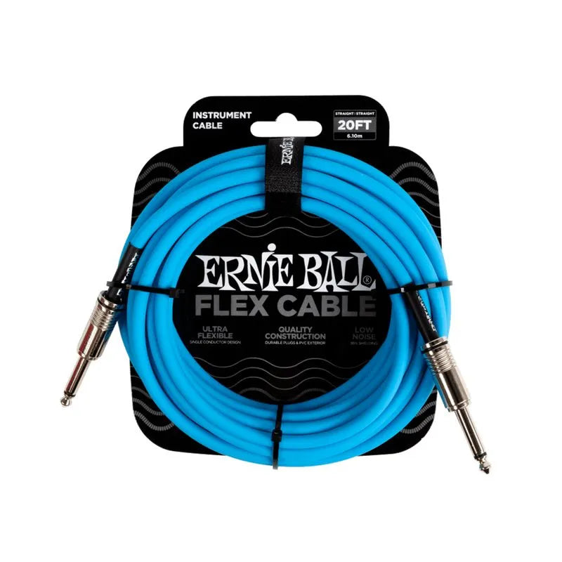 CABLE PARA INSTRUMENTO ERNIE BALL FLEX P06417 6.10M. AZUL
