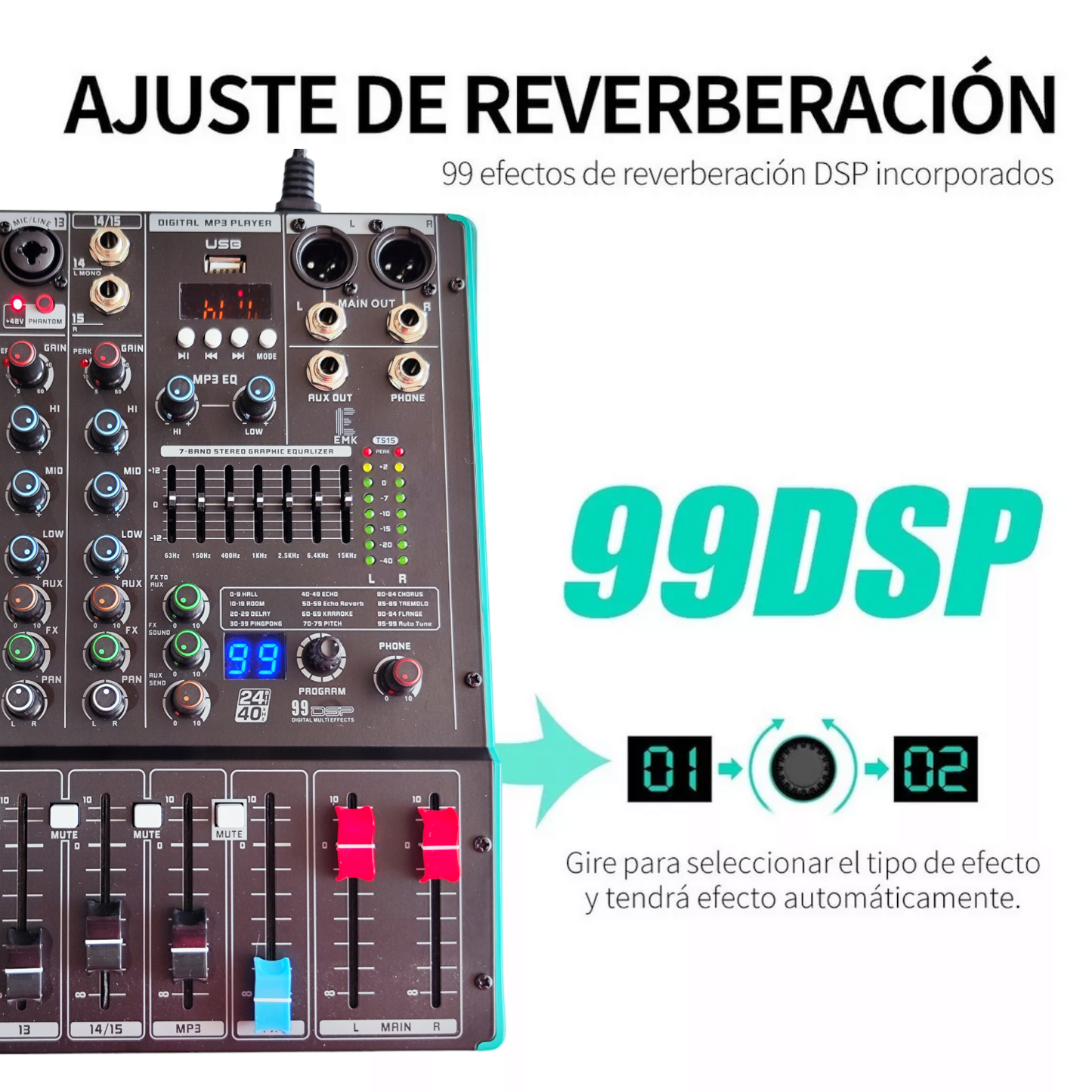 CONSOLA EMK PASIVA 13 CANALES XLR TS15