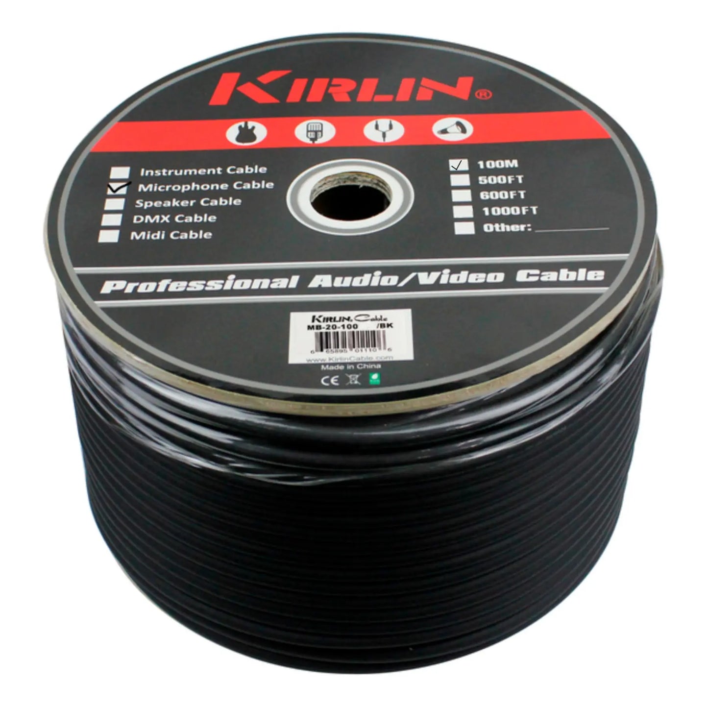CABLE PARA MICROFONO STEREO KIRLIN MBC-20-500FT/BK