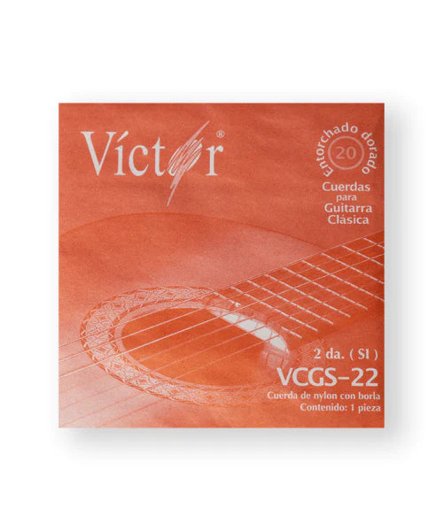 CUERDA NYLON CLASICA VICTOR #2 NEGRA VCGS-22-CN2