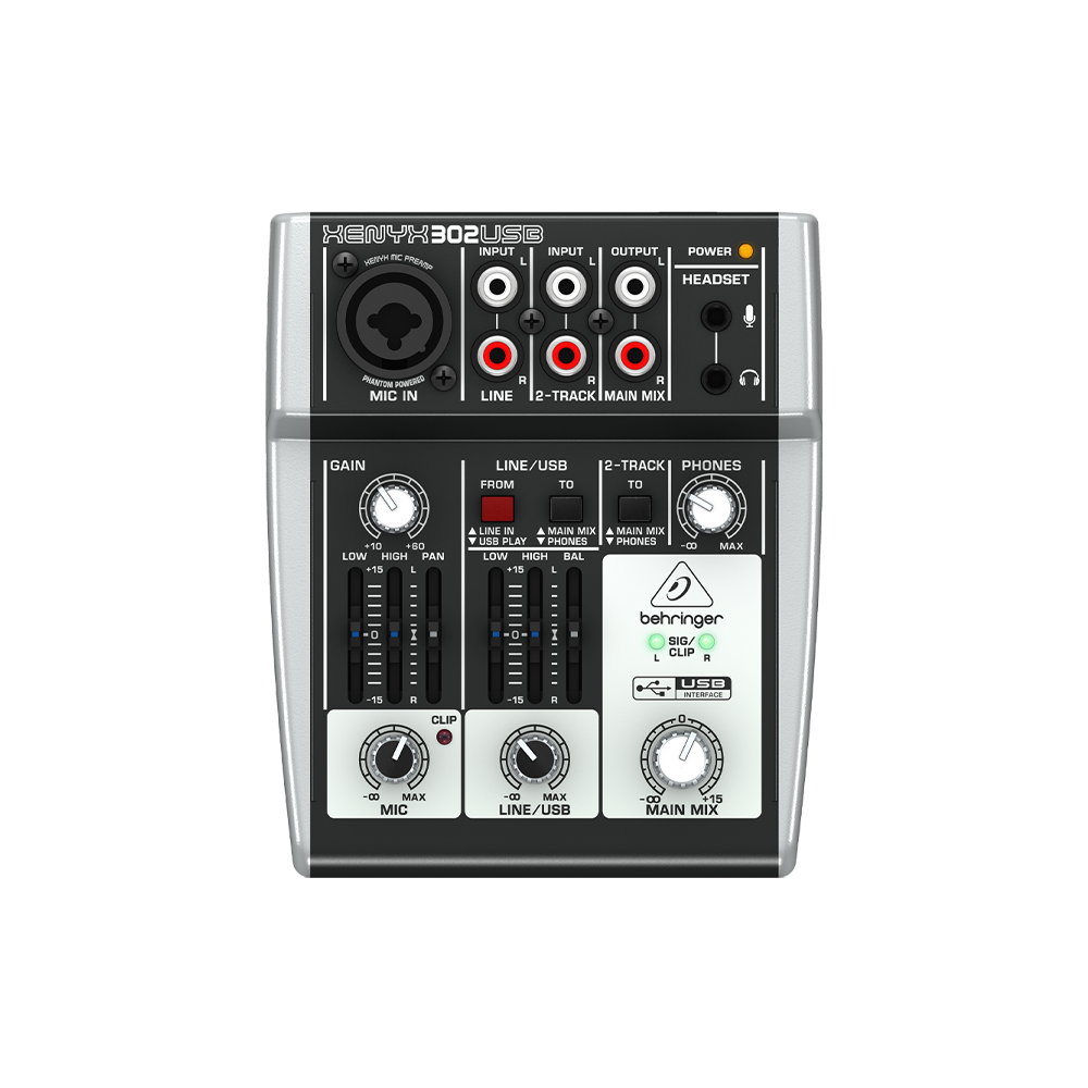 Consola Behringer XENYX 302 USB de 5 canales