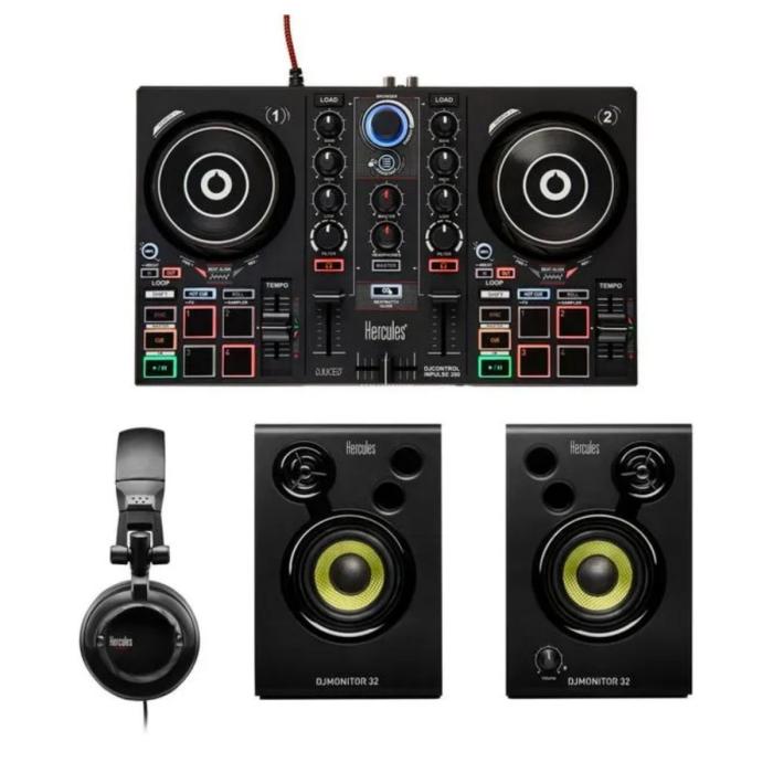 KIT CONTROLADOR DJ HERCULES