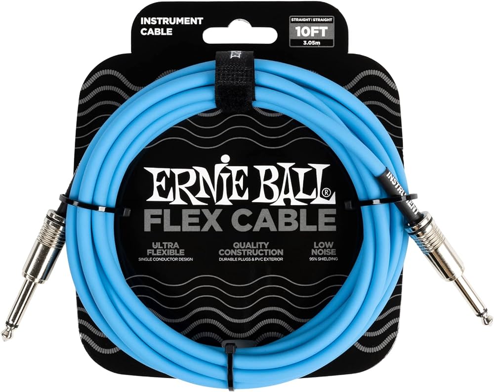 CABLE PARA INSTRUMENTO ERNIE BALL FLEX P06412 3.05M. AZUL