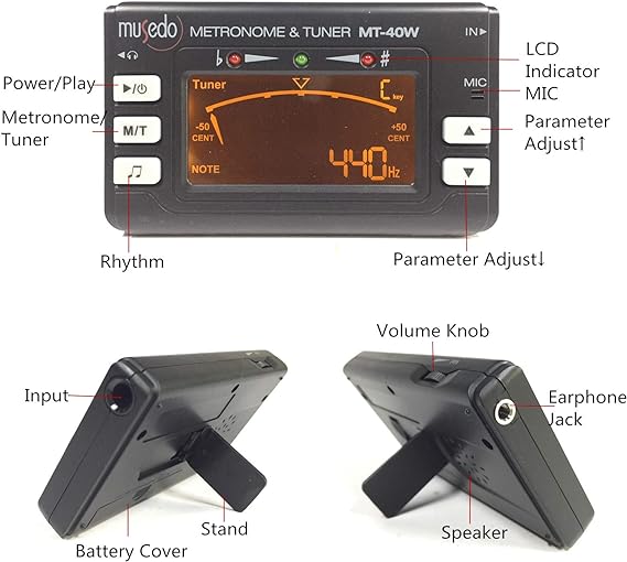 AFINADOR Y METRONOMO MUSEDO MT-40W