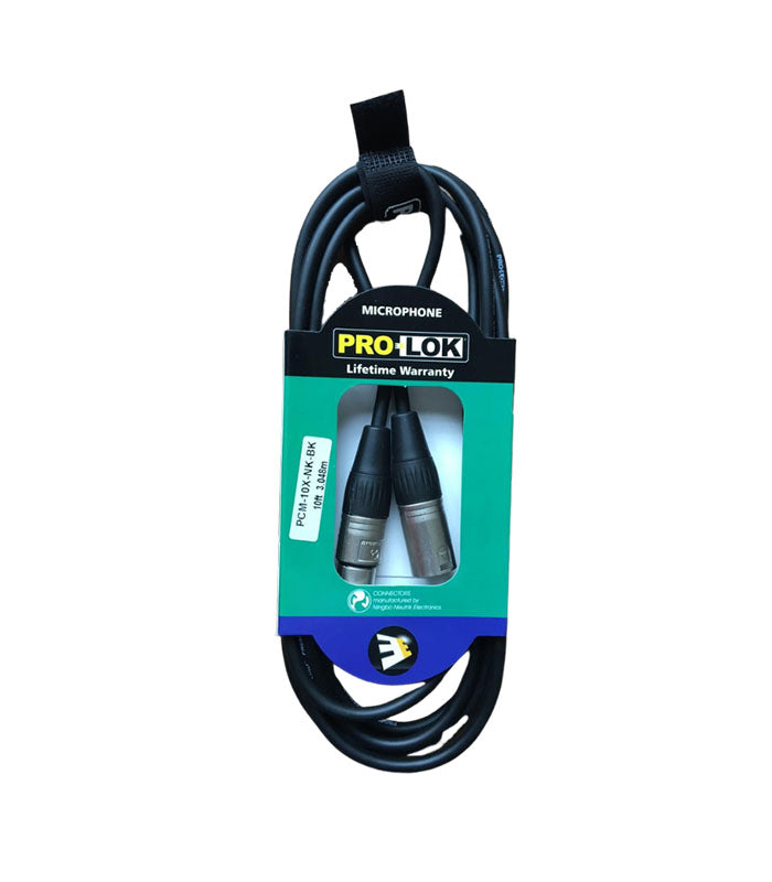CABLE PARA MICROFONO XLR A XLR PRO-LOK 3M PCM-10X-NK-BK