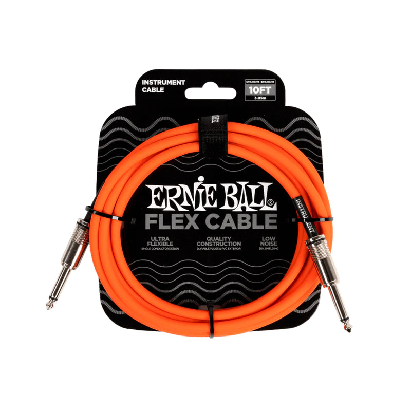 CABLE PARA INSTRUMENTO ERNIE BALL FLEX P06416 3.05M. NARANJA