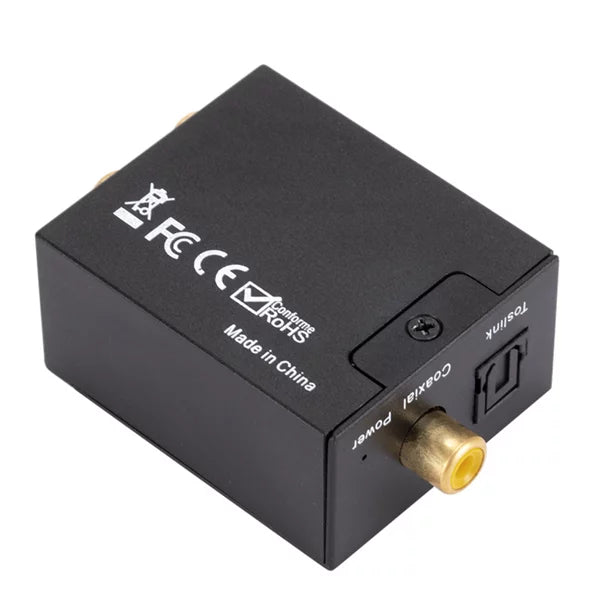 CONVERTIDOR CABLE OPTICO A ANALOGO/COAXIAL DIGITALHD-DIGI-ANAD