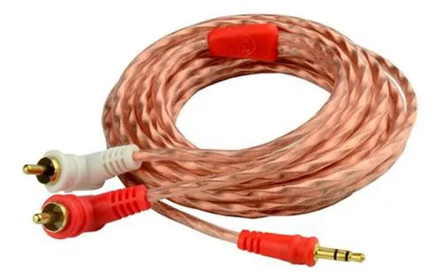 CABLE PLUG 3.5MM A 2 PLUG RCA BMS-GST-35-12-TRANSP.