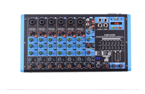 CONSOLA QUANTUM X PASIVA DE 8 CANALES FAM-8USB