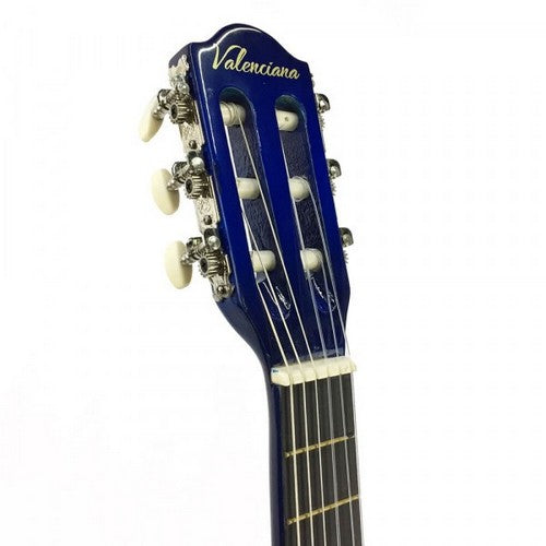 GUITARRA CLASICA VALENCIANA AZUL / NEGRO CON FUNDA GV-AC851LBR