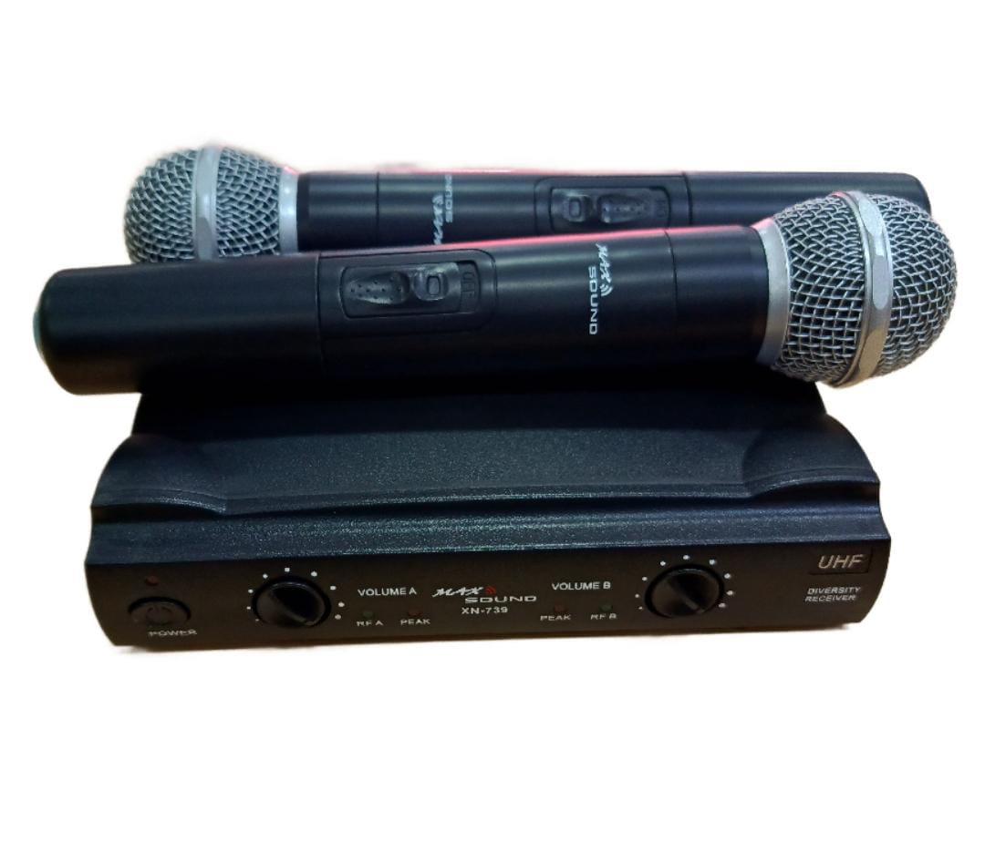 MICROFONOS MAXSOUND INALAMBRICO UHF XN-200 DUO