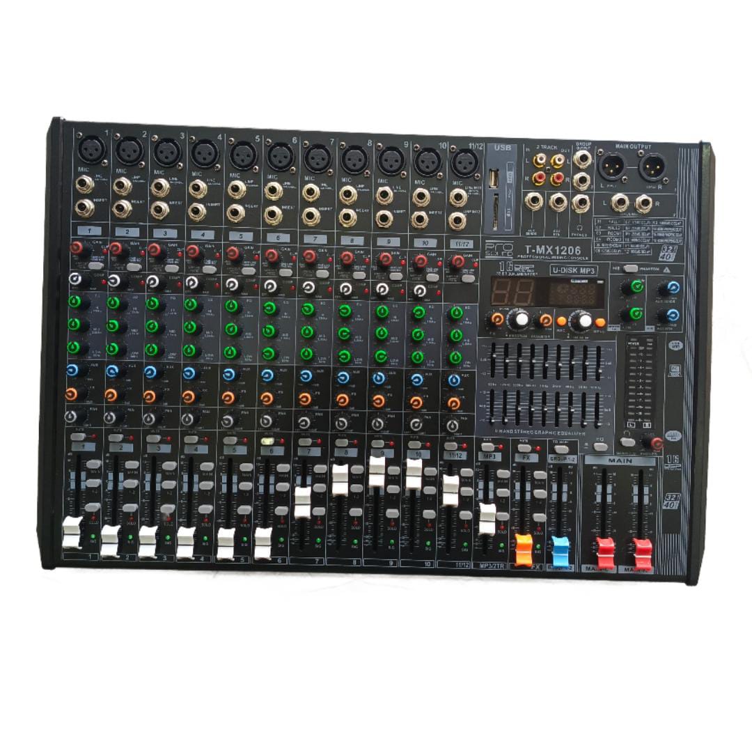 CONSOLA PRO-SOUND PASIVA 12 CANALES T-MX1206