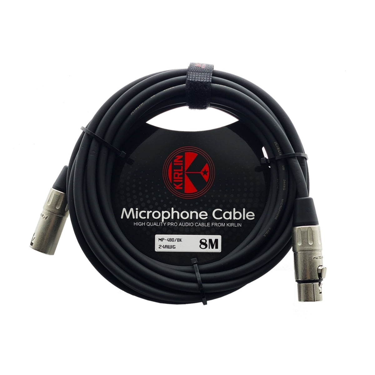 CABLE PARA MICROFONO XLR A XLR KIRLIN MP-480/BK-8M-NEGRO