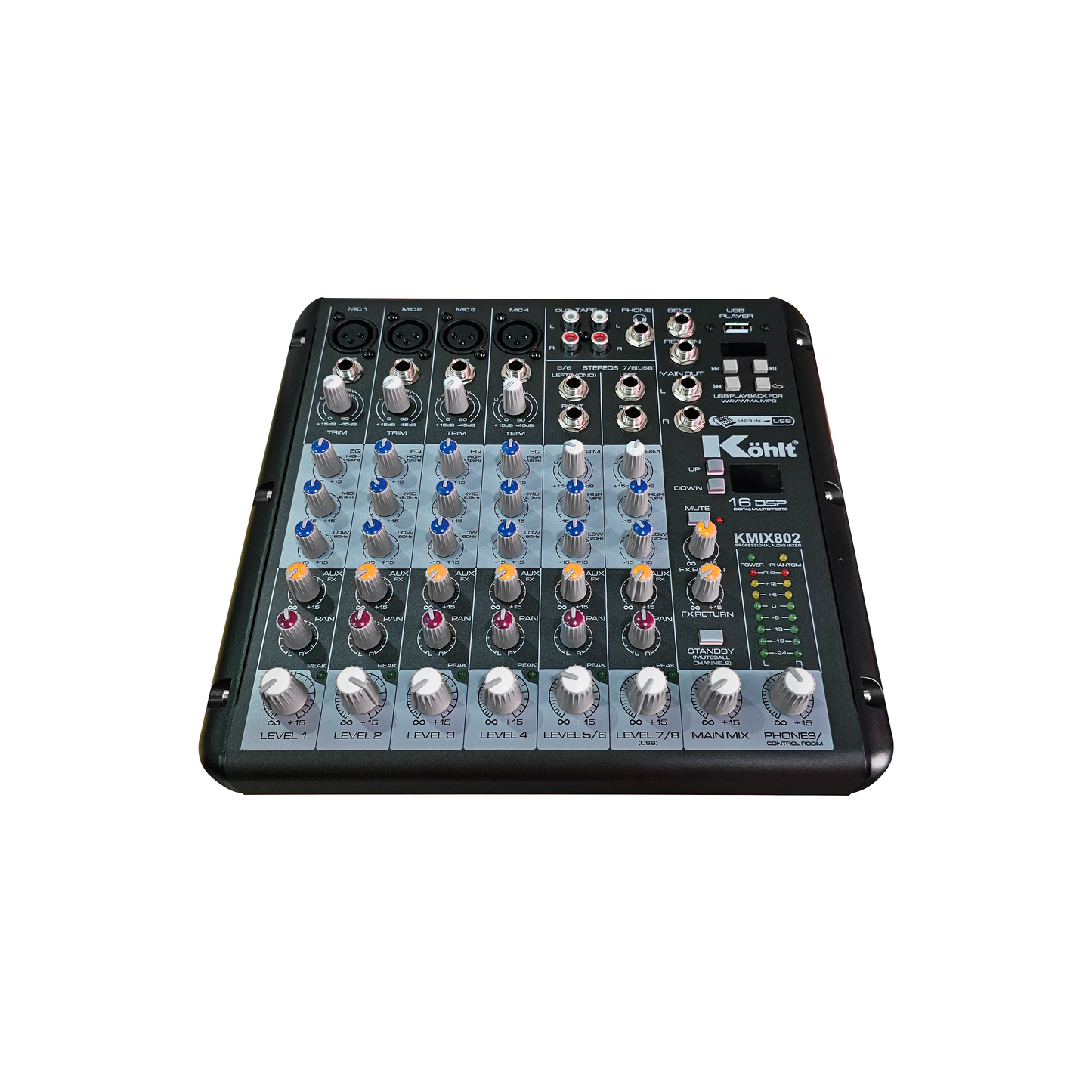 CONSOLA KOHLT PASIVA 8 CANALES KMIX-802