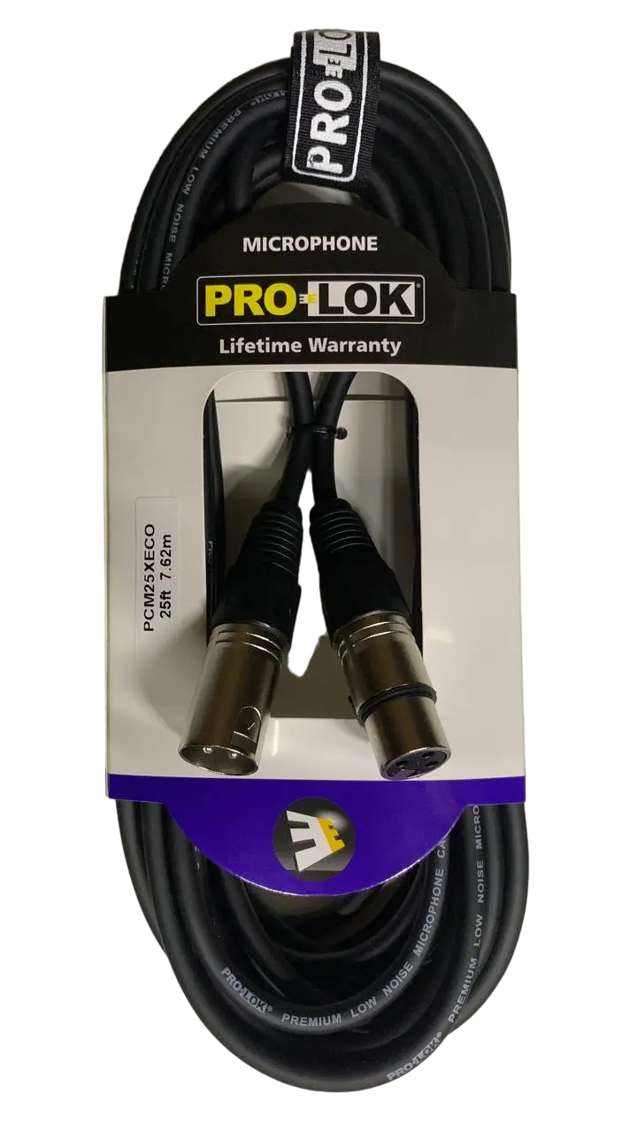 CABLE PARA MICROFONO XLR A XLR PRO-LOK PCM-25X-ECO