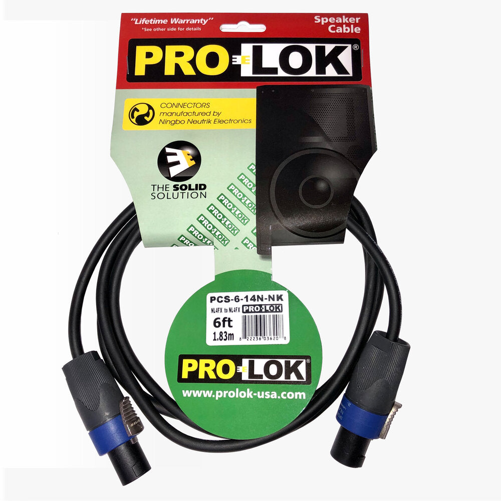 CABLE PARA BOCINA PLUG SPEAKON PRO-LOK PCS-6-14N-NK 1.83M