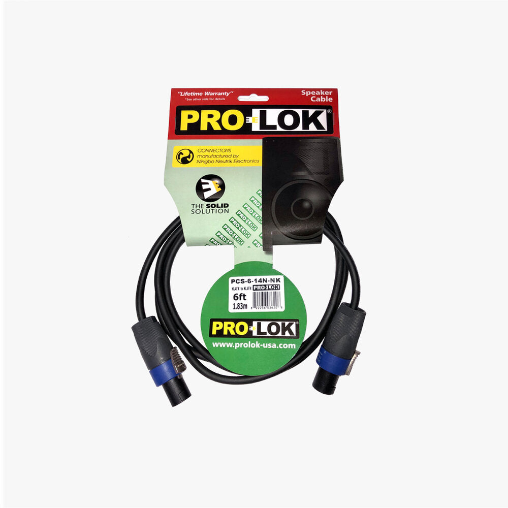 CABLE PARA BOCINA PLUG SPEAKON PRO-LOK PCS-6-14N-NK 1.83M