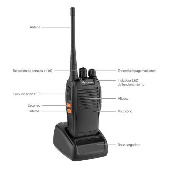 RADIOS JUEGO 2 UNIDADES 2 VIAS STEREN RAD-010