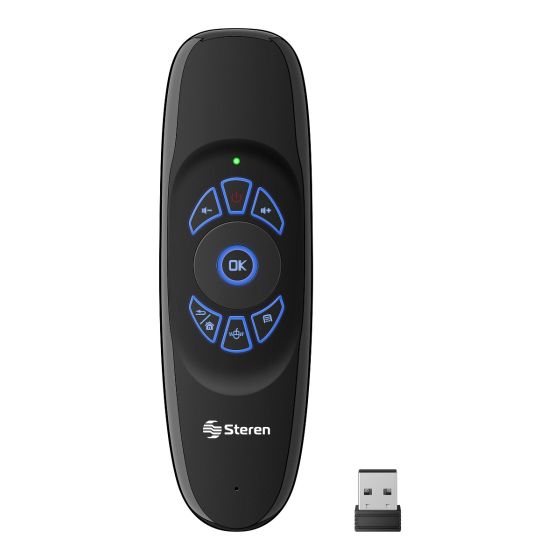 CONTROL REMOTO, AIR MOUSE Y TECLADO BAT. REC. STEREN RM-355
