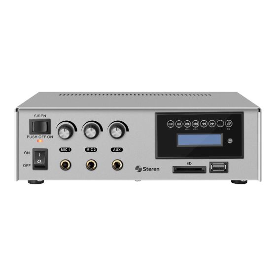 Amplificador de audio de 40 W Bluetooth Steren AMP-041SD