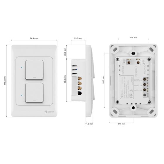 APAGADOR DOBLE WIFI STEREN SHOME-116