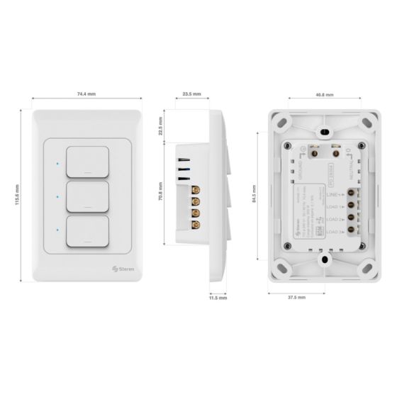 APAGADOR TRIPLE WI-FI STEREN SHOME-117