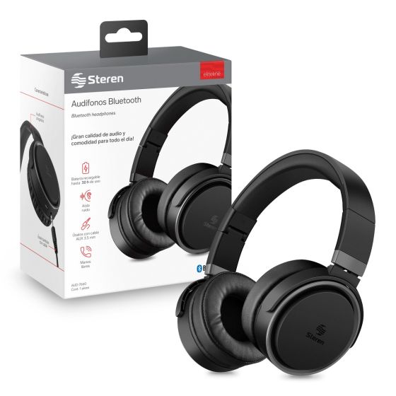 Audífonos Bluetooth* con batería de hasta 30 h Steren AUD-7660