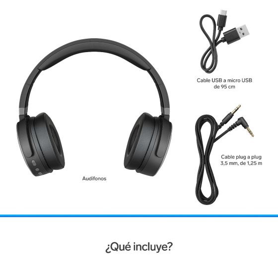 Audífonos Bluetooth* con batería de hasta 30 h Steren AUD-7660