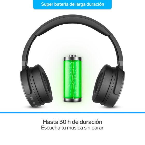 Audífonos Bluetooth* con batería de hasta 30 h Steren AUD-7660