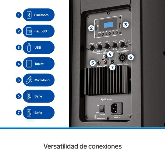 BOCINA ACTIVA STEREN BAF-1245BT