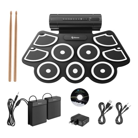 Batería electrónica con bocinas integradas DRUM-1000