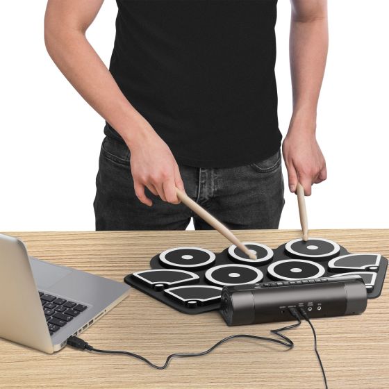 Batería electrónica con bocinas integradas DRUM-1000