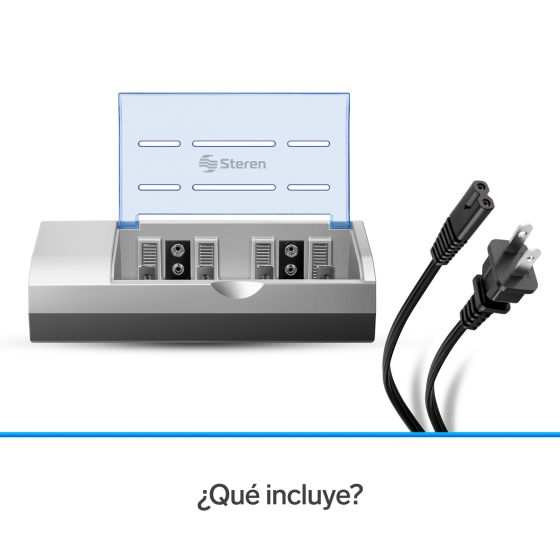 CARGADOR PARA BATERIAS STEREN AA/AAA/C/D/9V CRG-500