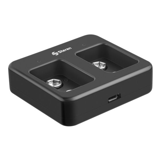 CARGADOR PARA BATERIAS STEREN 9V/INCLUYE 2 9V CRG-255