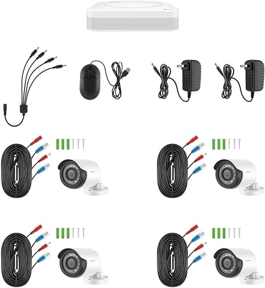 Sistema de seguridad CCTV con DVR pentahíbrido de 4 canales, 4 cámaras, disco duro y monitoreo por Internet Steren CCTV-844/HDD