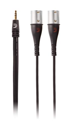 CABLE PLUG 3.5MM A 2 XLR MACHO LR DADDARIO PW-MPXLR-06