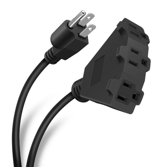 EXTENSION POLARIZADA 8M. STEREN EXT-3X16-08/NEGRO