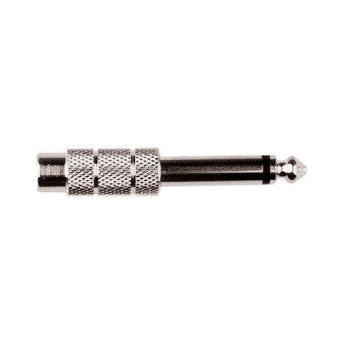 PLUG 1/4 MONO A JACK RCA METALICO N.A. P-222C