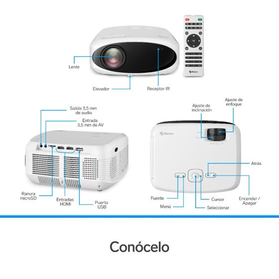 PROYECTOR MULTIMEDIA FULL HD 9000LM PRO-400