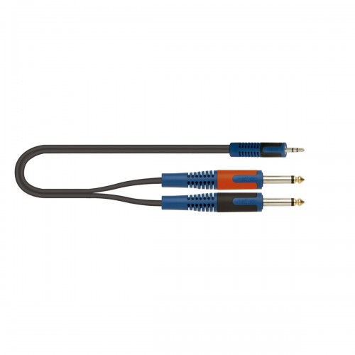 CABLE PLUG 3.5MM A 2 PLUG 1/4 MONO QUIKLOK RKSA140-5 METROS