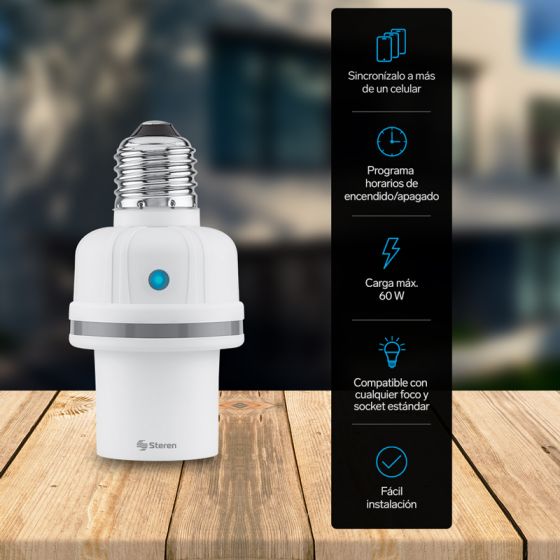 SOCKET PARA LUZ CON WI-FI STEREN SHOME-125
