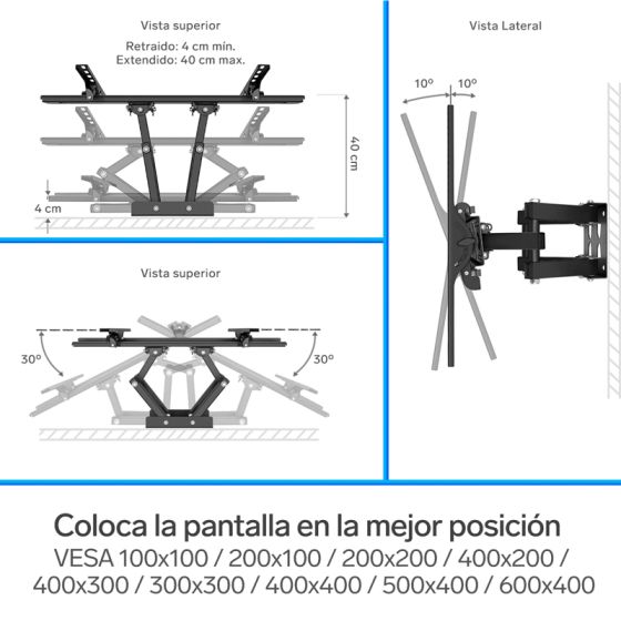 SOPORTE PARA TV STEREN 32 A 70 STV-116