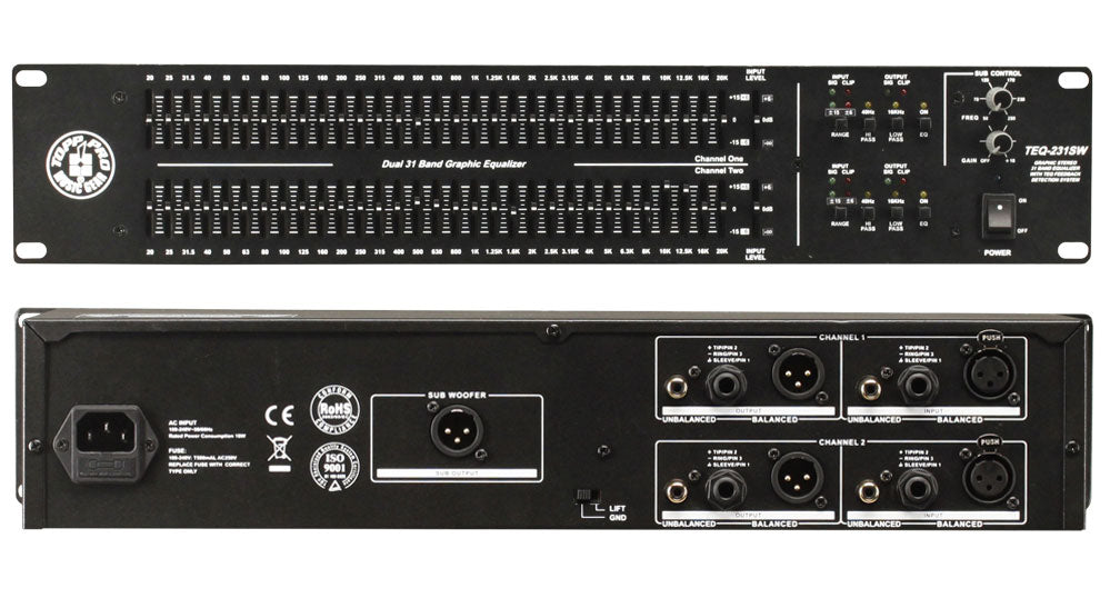 ECUALIZADOR GRÁFICO TEQ-231SW