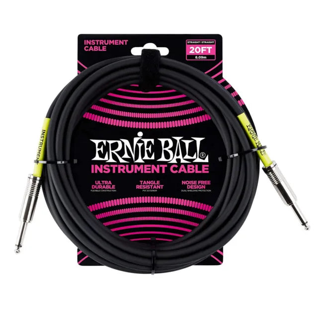 CABLE PARA INSTRUMENTO ERNIE BALL P06046 6.09M. BK