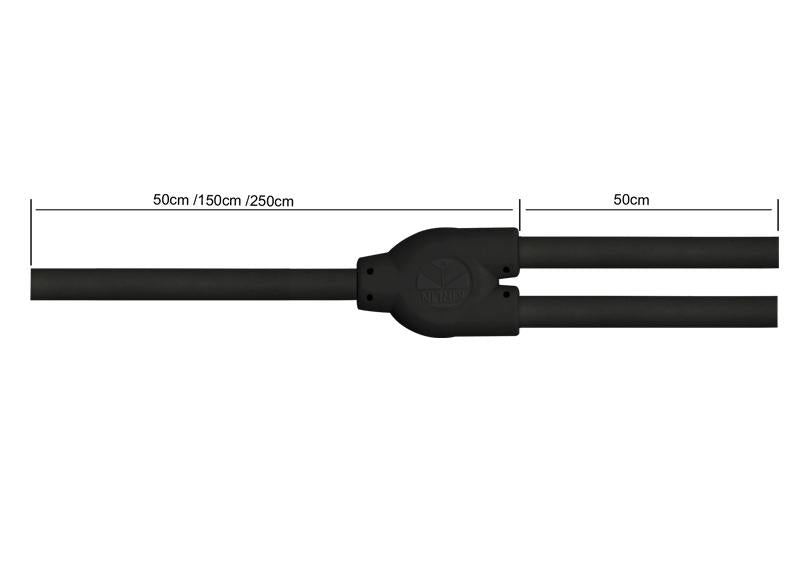 CABLE PLUG 3.5MM A 2 PLUG 1/4 MONO LR KIRLIN Y-362PRL-1M-BK