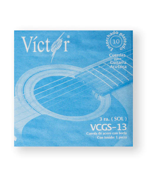 CUERDA METAL ACUSTICA #3 VICTOR VCGS-13-CM3