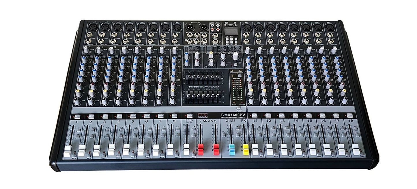 CONSOLA PRO-SOUND PASIVA 16 CANALES T-MX1600PV