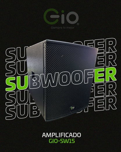 SUBWOOFER ACTIVO GIO DE 15" GIO-SW15
