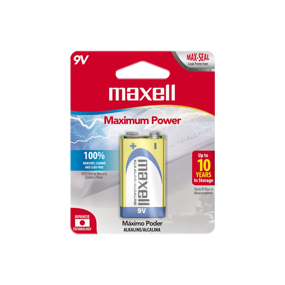 BATERIA 9V ALCALINA MAXELL 9V-1BP